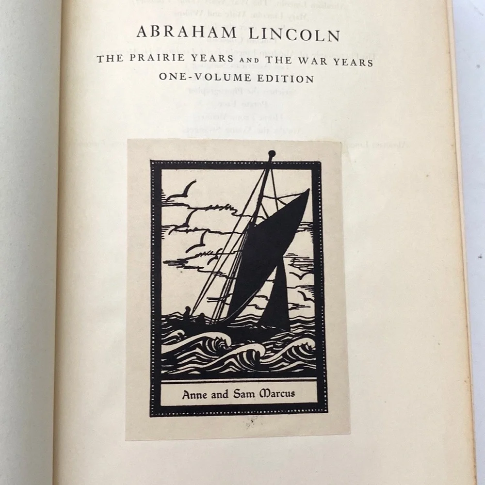 Abraham Lincoln: The Prairie Years &  The War Years by Carl Sandberg 1st…